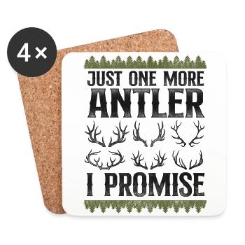 Buck Deer Hunting Hunter Vintage - Untersetzer (4er-Set) - Weiß - Vorne