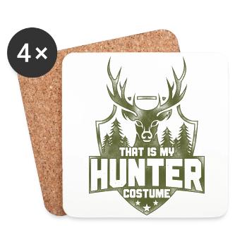 Buck Deer Hunting Hunter Halloween - Untersetzer (4er-Set) - Weiß - Vorne