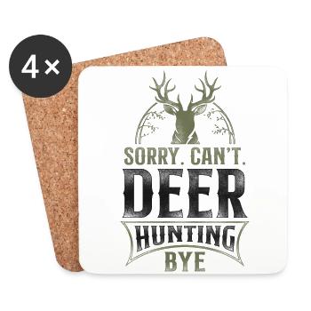 Buck Deer Hunting Hunter Vintage - Untersetzer (4er-Set) - Weiß - Vorne