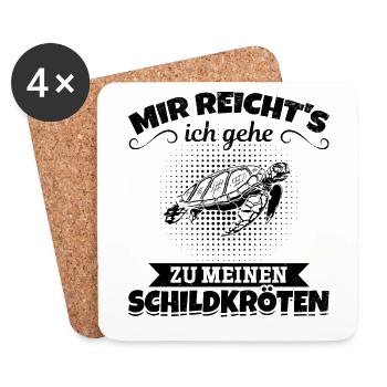 Mir Reicht's Ich Gehe Zu Meinen Schildkröten - Untersetzer (4er-Set) - Weiß - Vorne