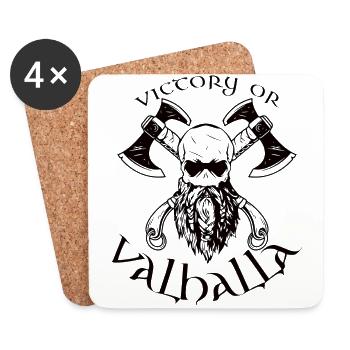 Victory or Valhalla - Untersetzer (4er-Set) - Weiß - Vorne