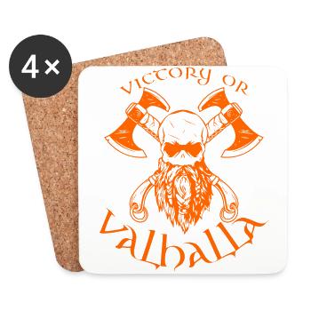 Victory or Valhalla - Untersetzer (4er-Set) - Weiß - Vorne