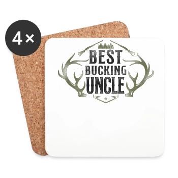 Buck Deer Hunting Hunter Uncle - Untersetzer (4er-Set) - Weiß - Vorne