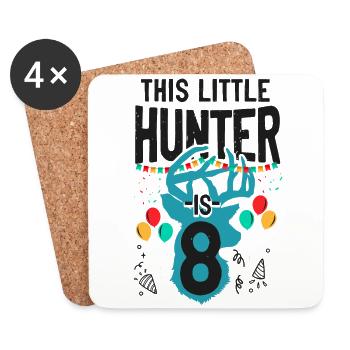 Buck Deer Hunting Hunter Kid - Coasters (set of 4) - white - Front