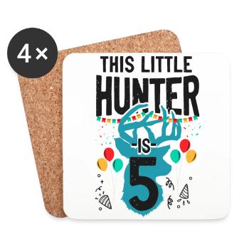 Buck Deer Hunting Hunter Kid - Untersetzer (4er-Set) - Weiß - Vorne