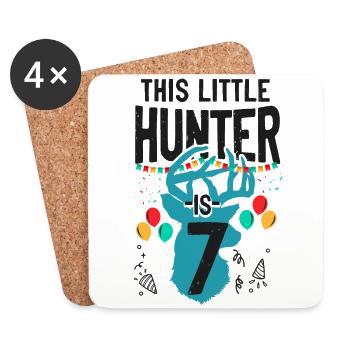 Buck Deer Hunting Hunter Kid - Untersetzer (4er-Set) - Weiß - Vorne