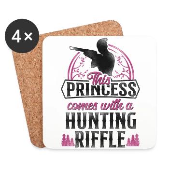 Buck Deer Hunting Hunter Girl - Untersetzer (4er-Set) - Weiß - Vorne