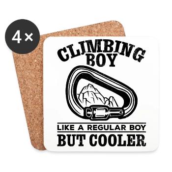 Grimpeur Garçon Escalade Bloc Alpinisme Garçon - Dessous de verre (lot de 4) - blanc - Devant