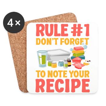 Soap Making Crafting Rule #1 Don't - Coasters (set of 4) - white - Front