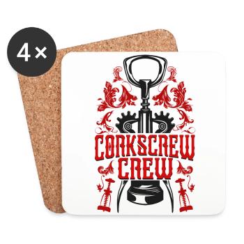 Sommelier Wine Drinking Tasting - Coasters (set of 4) - white - Front