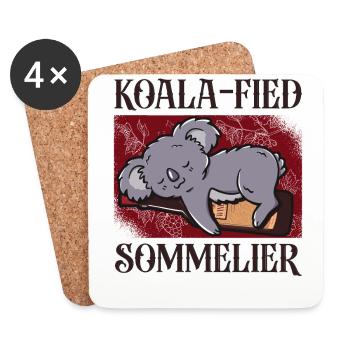 Sommelier Wine Drinking Tasting - Untersetzer (4er-Set) - Weiß - Vorne