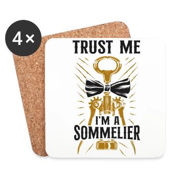 Sommelier Wine Drinking Tasting - Untersetzer (4er-Set) - Weiß - Vorne