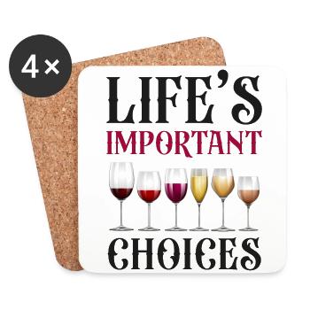 Sommelier Wine Drinking Tasting - Untersetzer (4er-Set) - Weiß - Vorne