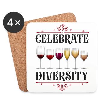 Sommelier Wine Drinking Tasting - Untersetzer (4er-Set) - Weiß - Vorne