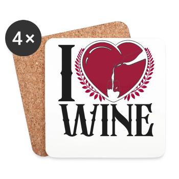 Sommelier Wine Drinking Tasting - Untersetzer (4er-Set) - Weiß - Vorne