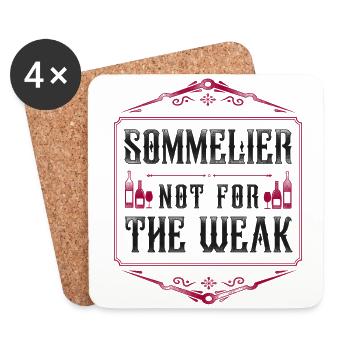 Sommelier Wine Drinking Tasting - Untersetzer (4er-Set) - Weiß - Vorne