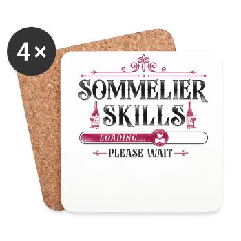Sommelier Wine Drinking Tasting - Untersetzer (4er-Set) - Weiß - Vorne
