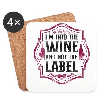 Sommelier Wine Drinking Tasting - Untersetzer (4er-Set) - Weiß - Vorne