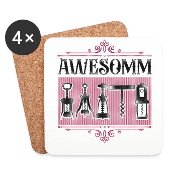 Sommelier Wine Drinking Tasting - Untersetzer (4er-Set) - Weiß - Vorne