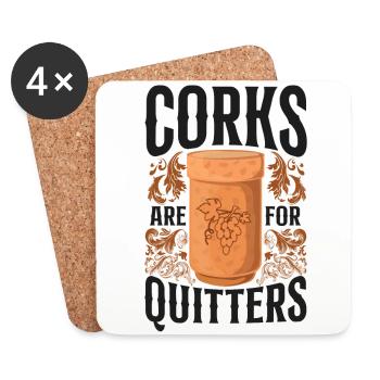 Sommelier Wine Drinking Tasting - Coasters (set of 4) - white - Front