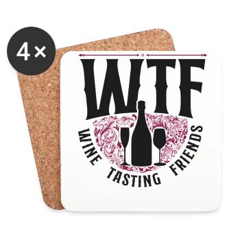 Sommelier Wine Drinking Tasting - Coasters (set of 4) - white - Front