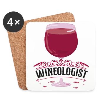 Sommelier Wine Drinking Tasting - Untersetzer (4er-Set) - Weiß - Vorne