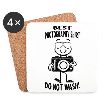 Photograph Best Photography Shirt Photographer not - Coasters (set of 4) - white - Front