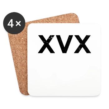 Straight Edge Vegan, anti-drug, punk - Coasters (set of 4) - white - Front