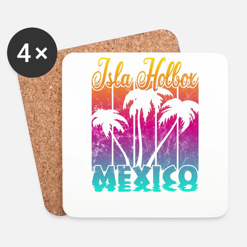 Isla Holbox Mexiko - Untersetzer (4er-Set) - Weiß