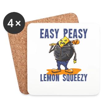 Lemon saying disguise Zirrus fruit fan - Coasters (set of 4) - white - Front