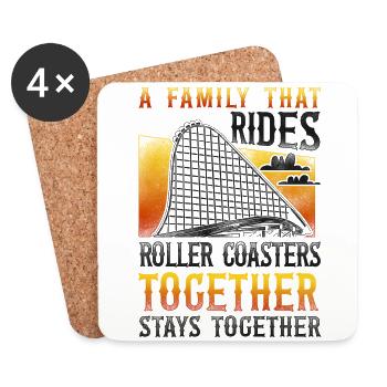 Roller Coaster Vintage A Family - Coasters (set of 4) - white - Front