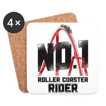 Roller Coaster Vintage No 1 Roller - Coasters (set of 4) - white - Front
