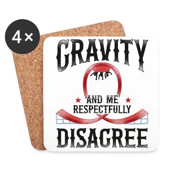 Roller Coaster Vintage Gravity And - Coasters (set of 4) - white - Front