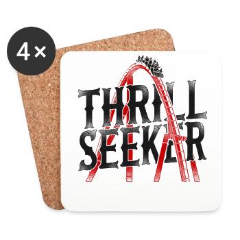 Roller Coaster Vintage Thrill - Coasters (set of 4) - white - Front