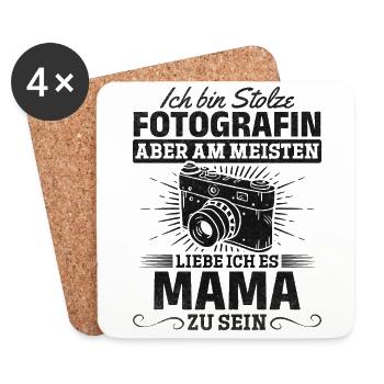 Fotografie Stolzer Fotograf Vor allem liebe ich - Untersetzer (4er-Set) - Weiß - Vorne