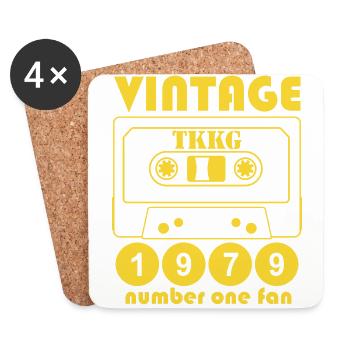 TKKG 1979 Number One Fan Vintage Kassette - Untersetzer (4er-Set) - Weiß - Vorne