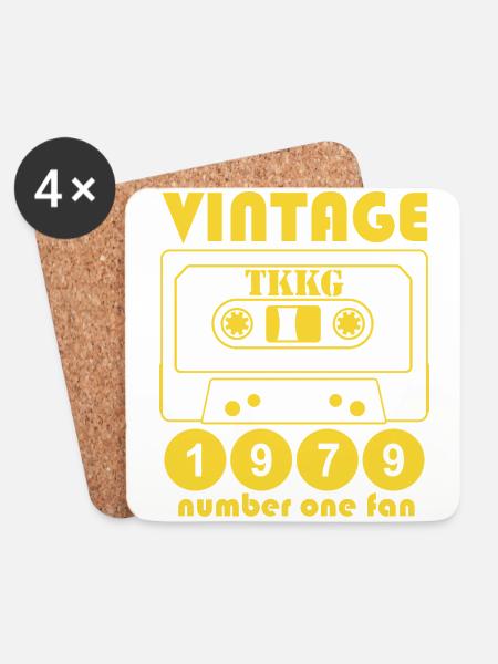 TKKG 1979 Number One Fan Vintage Kassette - Untersetzer (4er-Set) - Weiß