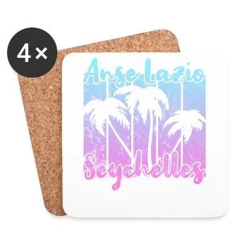 Anse Lazio Seychelles - Coasters (set of 4) - white - Front