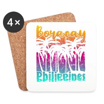 Vintage Boracay Philippines - Untersetzer (4er-Set) - Weiß - Vorne