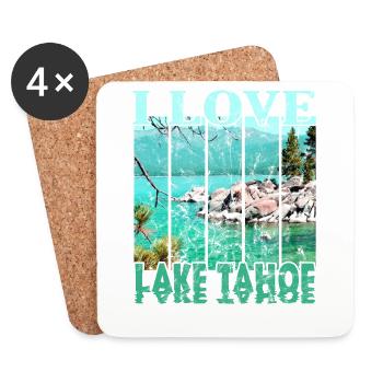 I love Lake Tahoe - Coasters (set of 4) - white - Front