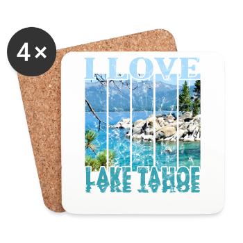 I love Lake Tahoe - Coasters (set of 4) - white - Front