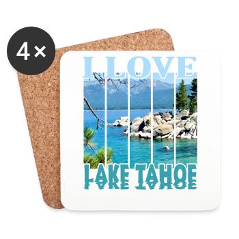 I love Lake Tahoe - Coasters (set of 4) - white - Front