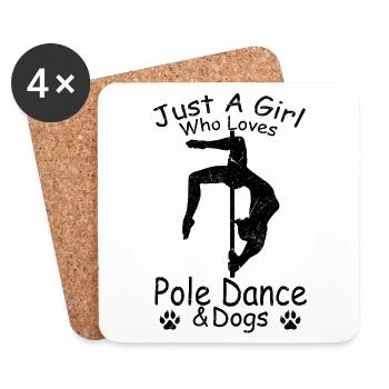 Une seule fille, la Pole Dance & Dogs Pole Dance - Dessous de verre (lot de 4) - blanc - Devant