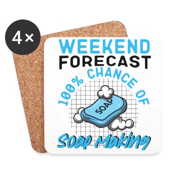 Soap Making Crafting Weekend - Coasters (set of 4) - white - Front