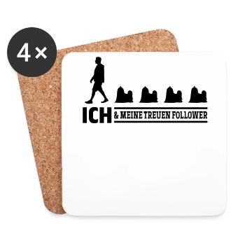 Hunde Followers Dog Love Hundebesitzer - Untersetzer (4er-Set) - Weiß - Vorne