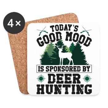 Buck Deer Hunting Hunter Today's - Untersetzer (4er-Set) - Weiß - Vorne