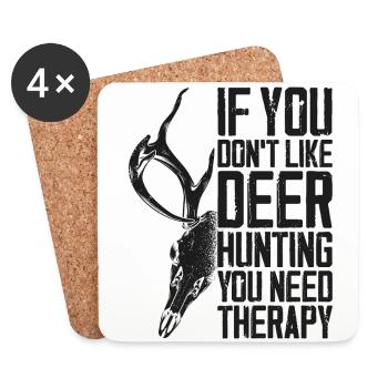 Chasseur de cerfs buck si vous - Dessous de verre (lot de 4) - blanc - Devant