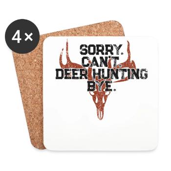 Buck Deer Hunting Hunter Sorry. - Untersetzer (4er-Set) - Weiß - Vorne