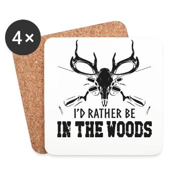 Buck Deer Hunting Hunter I'd - Untersetzer (4er-Set) - Weiß - Vorne