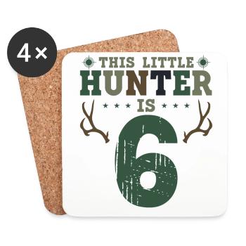 Buck Deer Hunting Hunter Kid 6th - Coasters (set of 4) - white - Front